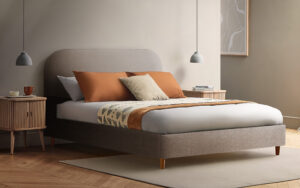 Silentnight Fara Upholstered Bed Frame, Superking, Pebble