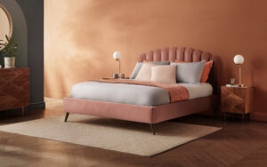 Silentnight Oriana Upholstered Bed Frame, Double, Dusky Pink