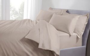 Five Star Hotel Concept Sateen Duvet Cover, King Size, Latte
