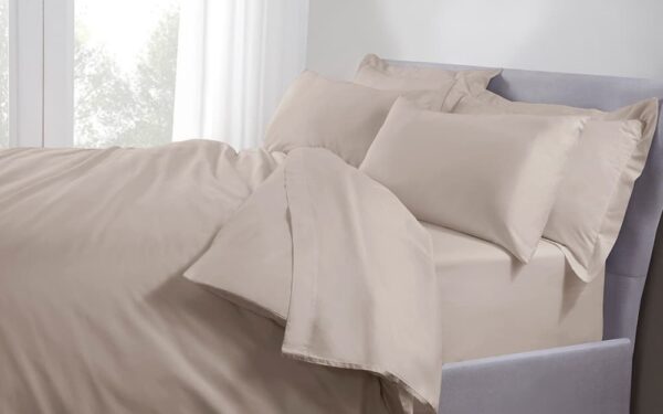 Five Star Hotel Concept Sateen Duvet Cover, King Size, Latte