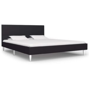 Antlers Fabric Double Bed In Black
