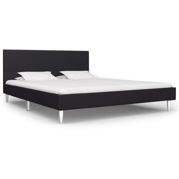 Antlers Fabric Double Bed In Black