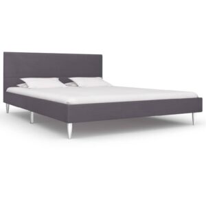 Antlers Fabric Double Bed In Grey