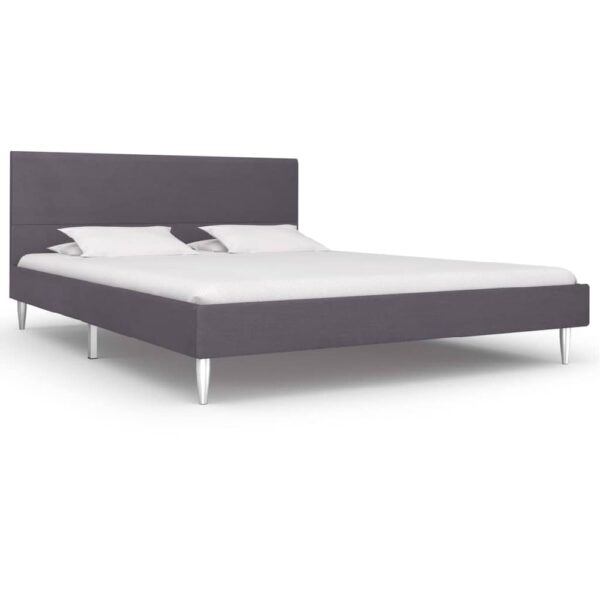 Antlers Fabric Double Bed In Grey