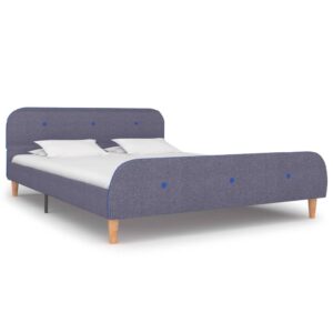 Bellvue Fabric Double Bed In Light Grey