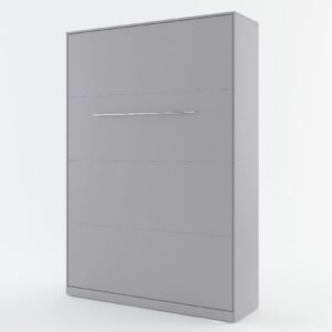 Cadott Wooden Vertical Wall Single Bed In Matt Grey