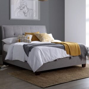 Accord Fabric Ottoman Storage Double Bed In Grey